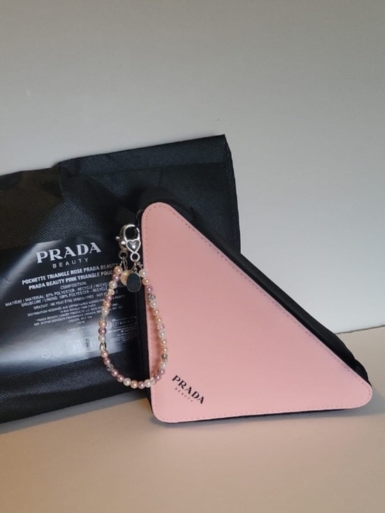 Prada Accessories - Prada Pink Triangle Pouch